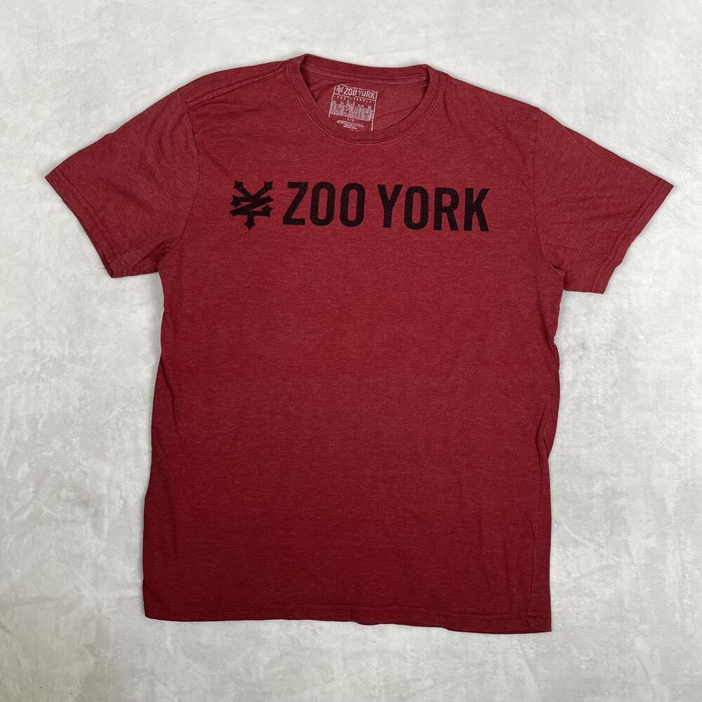 Zoo York T-Shirt Mens Large Red Logo Graphic Skate Streetwear Y2K Skater